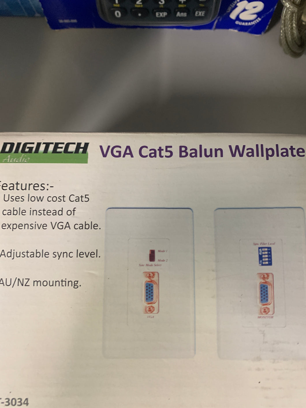 VGA Cat5 Balun Wallplate